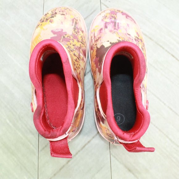 Hunter x Target Kid's Red Printed Chelsea Rubber Rain Boots Size 9 - Picture 6 of 9